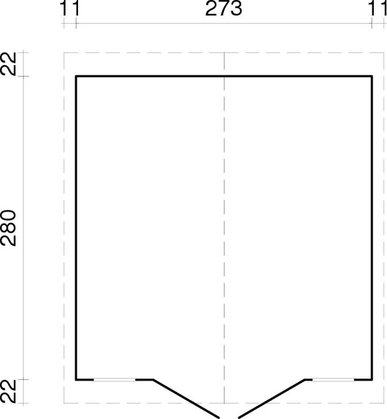ZAHRADNÍ DOMEK Dan 7,0 m2 - na nářadí  (273 x 280) tl.16 mm