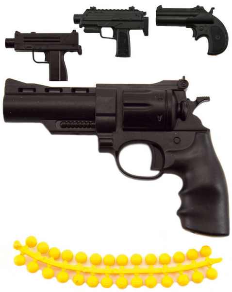 Pistole dětská 11cm na měkké kuličky set se soft náboji v krabici 4 druhy Pistole dětská 11cm na měkké kuličky set se soft náboji v krabici 4 druhy