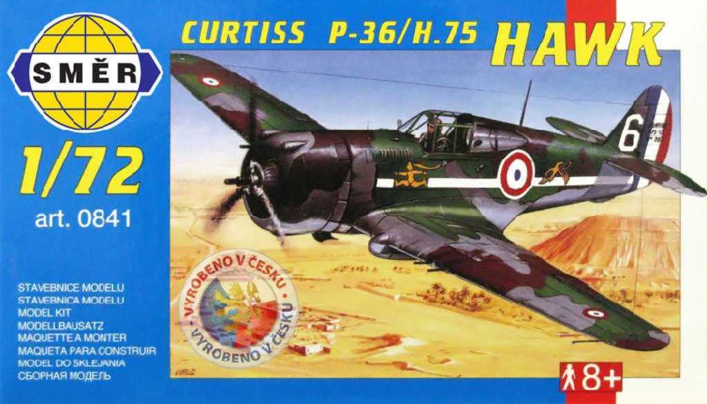 SMĚR Model letadlo Curtiss P-36 1:72 (stavebnice letadla)