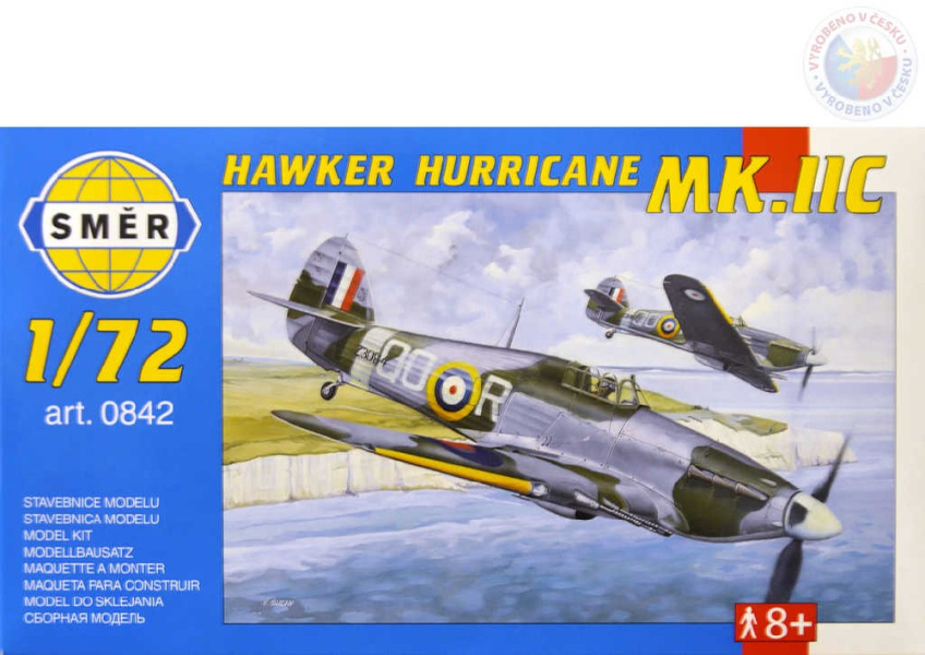 SMĚR Model letadlo Hawker Hurricane MK IIC 1:72 (stavebnice letadla)
