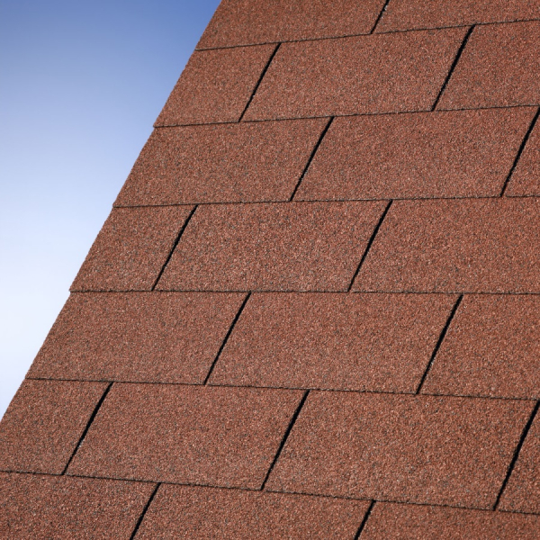 Střešní krytina šindel STANDARD 69m2 červený
