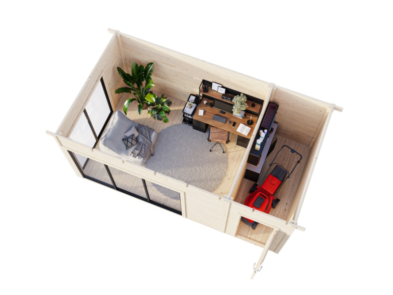Zahradní domek Andrea 15,2 m2 s posuvnými dveřmi