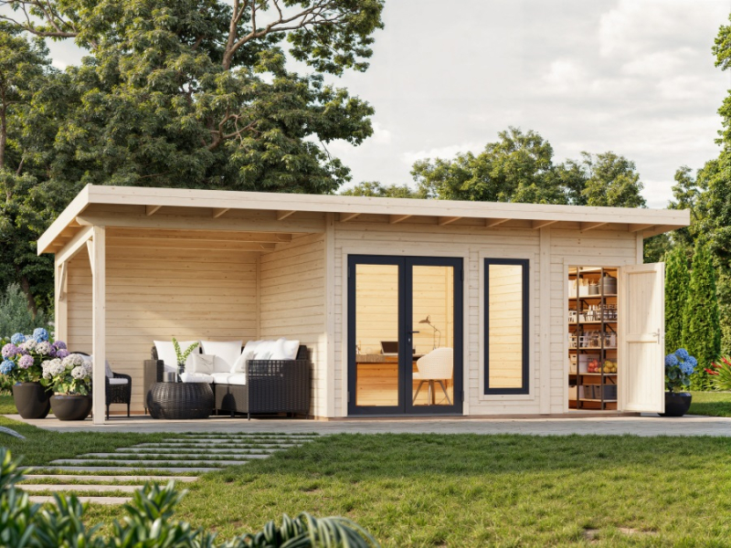 Zahradní domek Aurelia 12,4 + 7,9  m2 (hliníková okna a dveře)