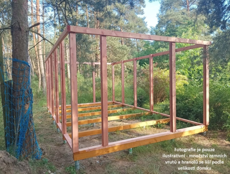 Základový rám na zemních vrutech včetně montáže (Aurelia 16,7 m2)